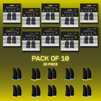 Mobile Gaming Finger Sleeves – Thumb + Finger Set | Pack of 10 Pairs | Ideal for BGMI, COD, Free Fire