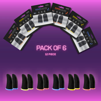 Mobile Gaming Finger Sleeves – Thumb + Finger Set | Pack of 6 Pairs | Ideal for BGMI, COD, Free Fire