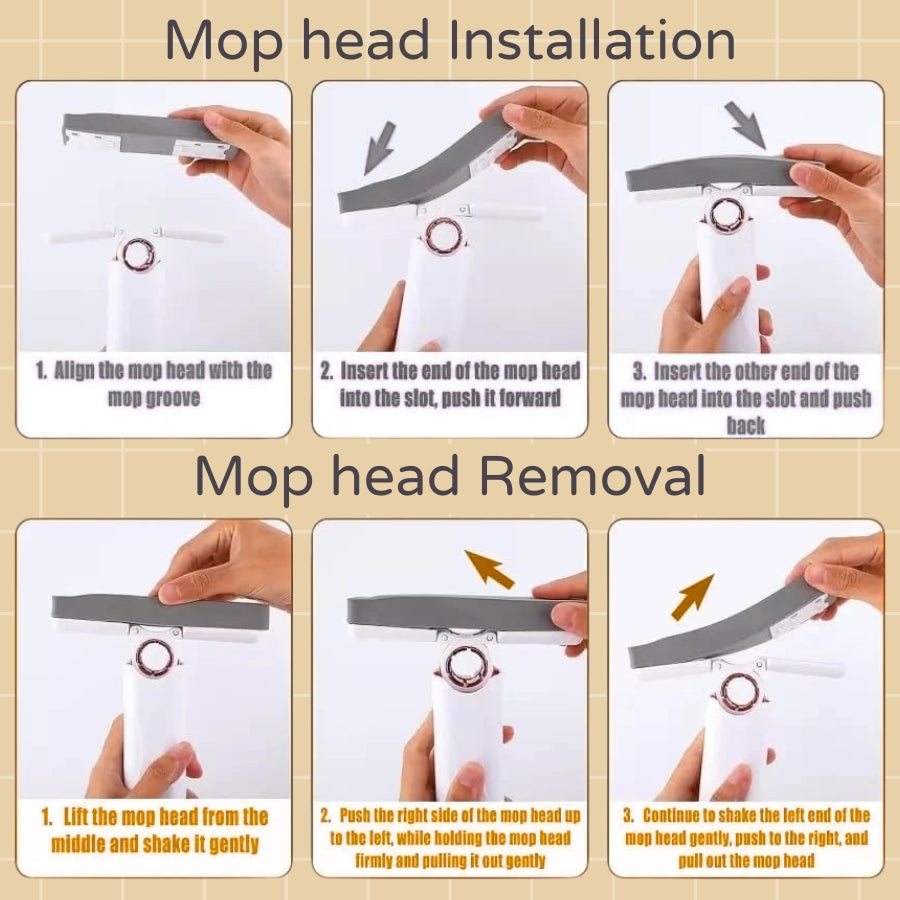 Self-Squeeze Portable Mop – Space-Saving, Quick Cleaning