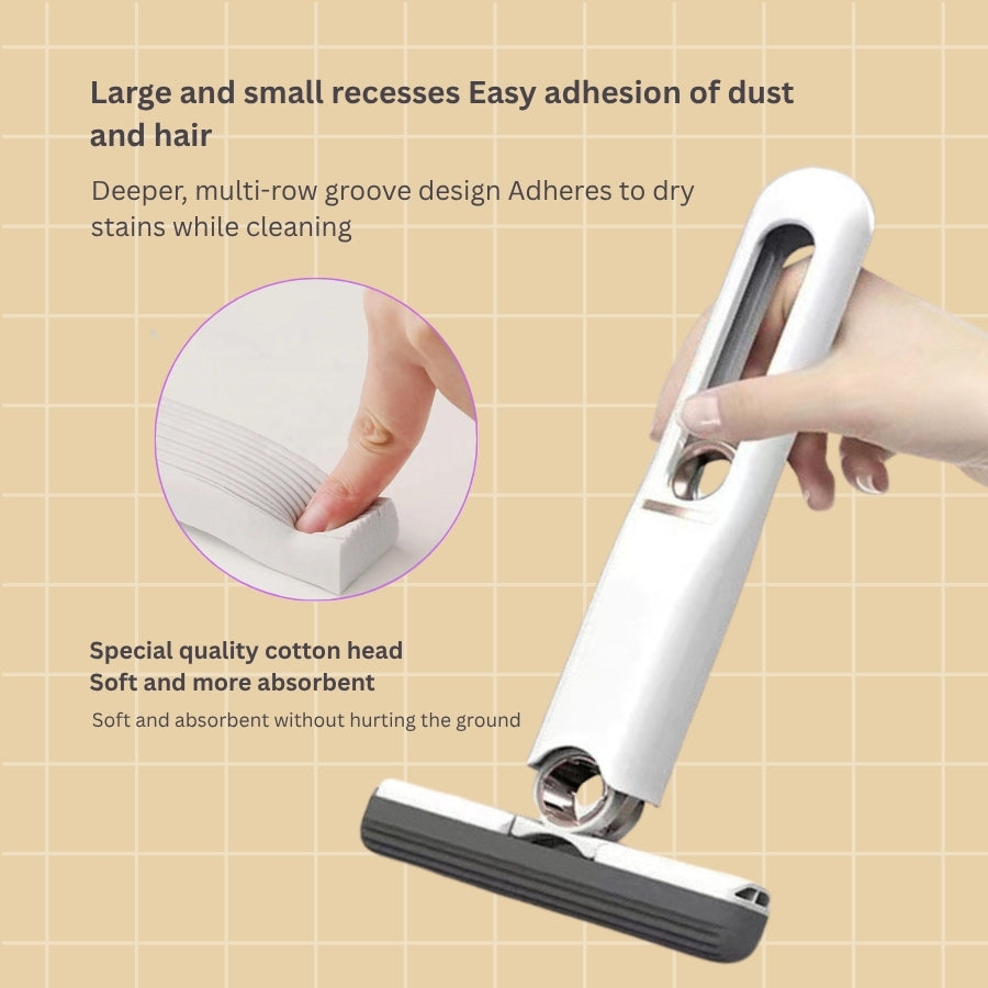 Self-Squeeze Portable Mop – Space-Saving, Quick Cleaning